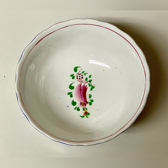 19th Century Antique Gaudy Welsh Feather Pattern Hand Painted Luster Bowl - Picture 4 of 16